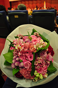 bouquet, graduation, graduation ceremony, flowers