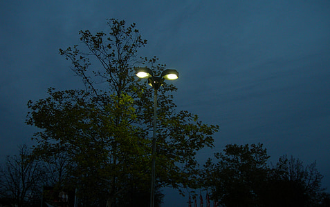 à noite, lanternas, lâmpadas, ao ar livre, lâmpada, iluminação, natureza