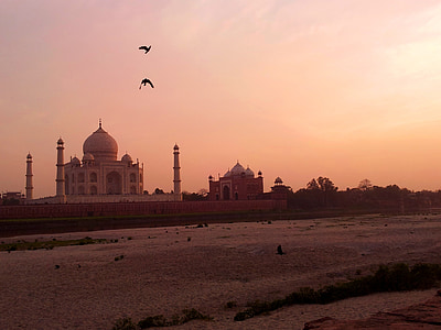 Taj mahal, het platform, gebouw, Agra, graf, UNESCO werelderfgoed, Uttar pradesh