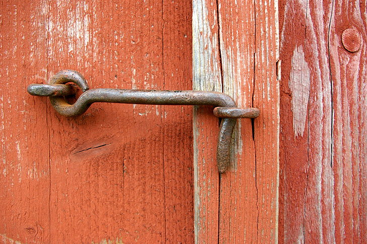 dörrhake, door, lock, opening, country, handle