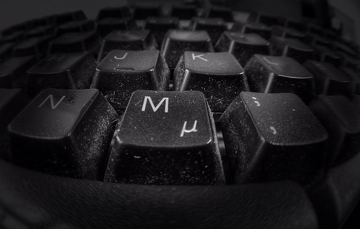 keyboard, keys, black, button, white, computer keyboard, input device