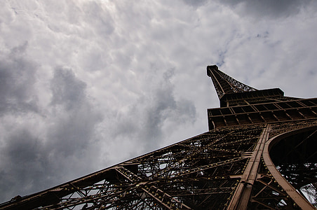 eiffel tower, paris, france, landmark, architecture, steel structure, steel