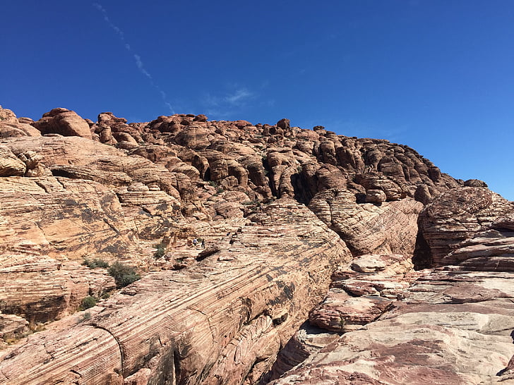 Turistika v Spojených státech, červená, Red rock canyon, Rock, modrá obloha pozadí
