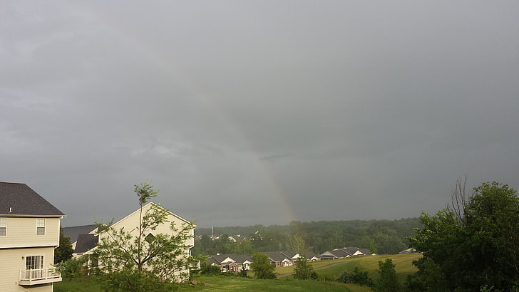 arco-íris, depois da chuva, chuva