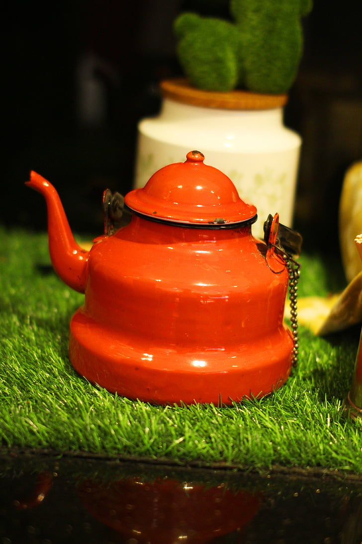 continental, tin, teapot, turf, red, device