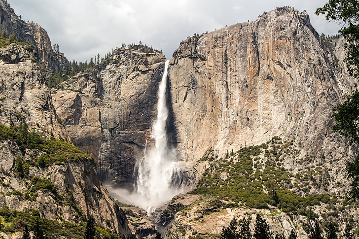 pemandangan, indah, Taman Nasional Yosemite, California, Amerika Serikat, jatuh, air terjun