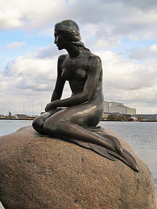 København, lille havfrue, Steder af interesse, Danmark, Skandinavien, et besøg værd, skulptur