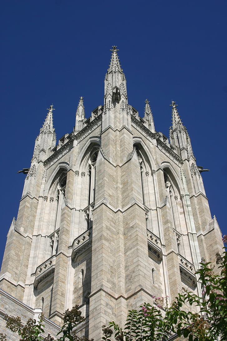 Philadelphia, Kathedraal, aanwezigheid, blauw, hemel, graniet, kerk