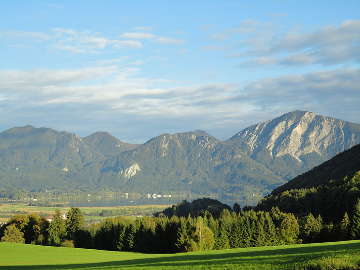 orizzonte, nuvole, Alpenblick, Haze, Baviera, alpino, Kampenwand