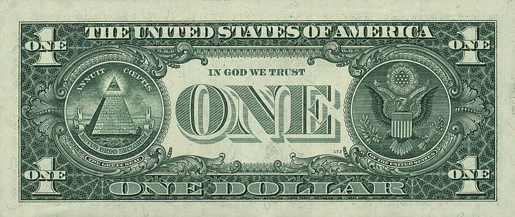 Dólar, notas de banco, Estados Unidos, Dólar de 1 de janeiro, comércio, papel, moeda nos Estados Unidos da América
