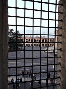 fönster, räcket, Arena, Verona, Piazza behå