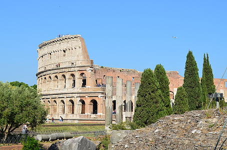 Róma, Colosseum, Olaszország, épület, Róma, építészet