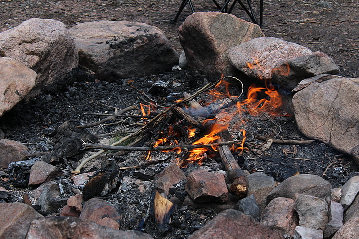 lägereld, Camp, bränder, Flame, Röker, Bonfire