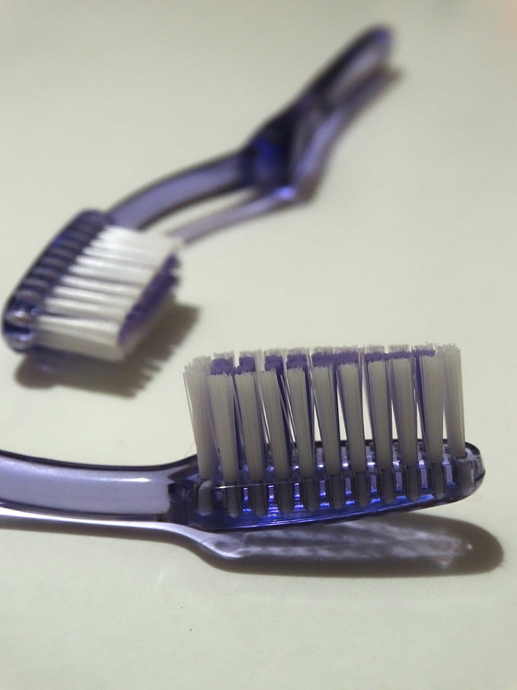 tandbørste, børster, tandpleje, ren, hygiejne, Dental sundhed, close-up