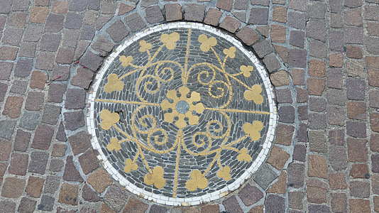 mozaika, cesta, symboly, kameny, Oprava, ozdoby, Freiburg