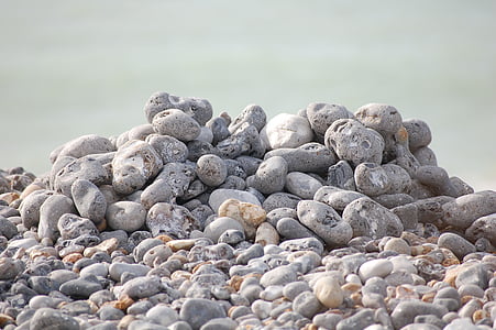 stone, beach, round stone, pebble, coast