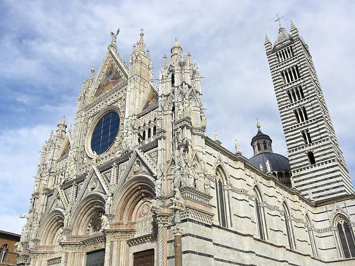 Siena, katedralen, Toscana, rosett