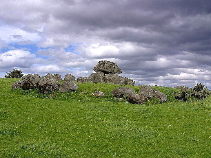 Dowth, graven, een, Ierland, stenen, Rock, landschappen