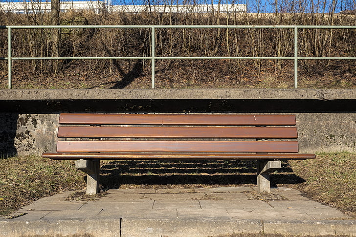 bank, wooden bench, structure, lines, bench, click, seat