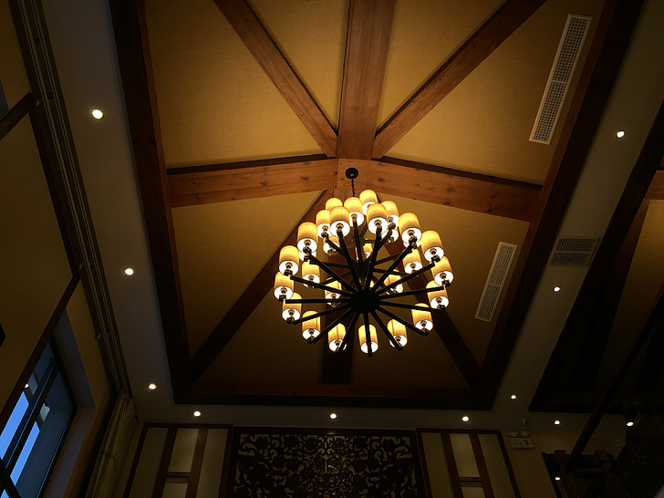 decoration, wood, chandelier, dome light, household