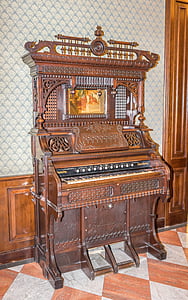 piano antic, l'hotel astoria, Itàlia, decoració, vell, disseny, estil