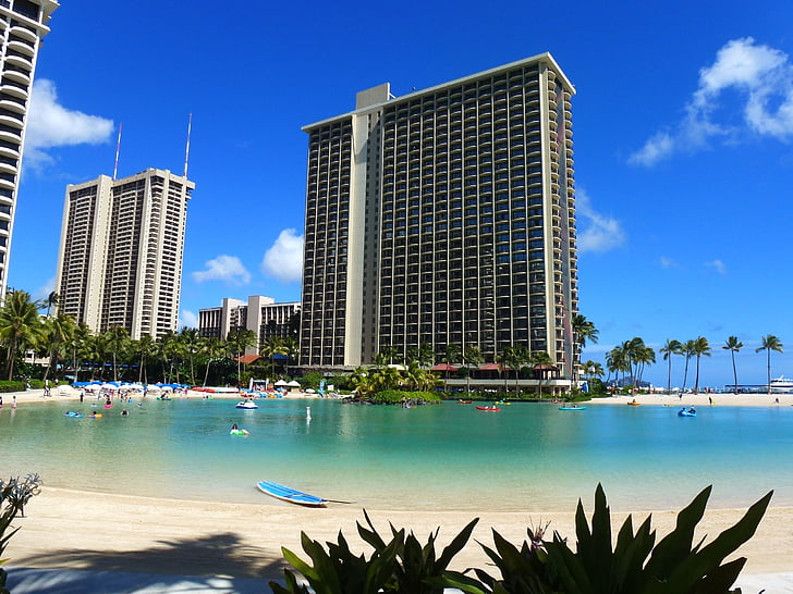Hawaii, platja, vacances, l'estiu, oceà, relaxar-se, assolellat