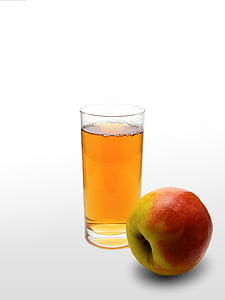 сок, ябълка, стъкло, напитка, освежаване, природата, вкусни