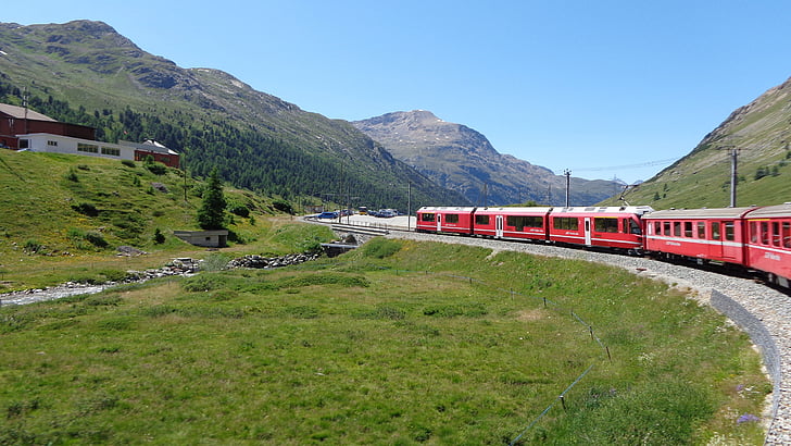 Šveice, vilciens, Alpi