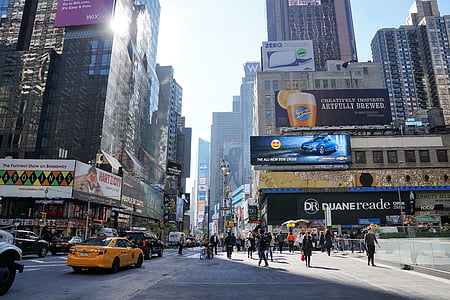 New york, é.-u., Manhattan, taxi, Auto, route, l’Amérique