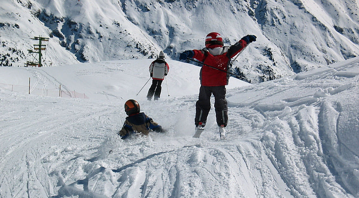 Skifahrer, Winter, Kinder