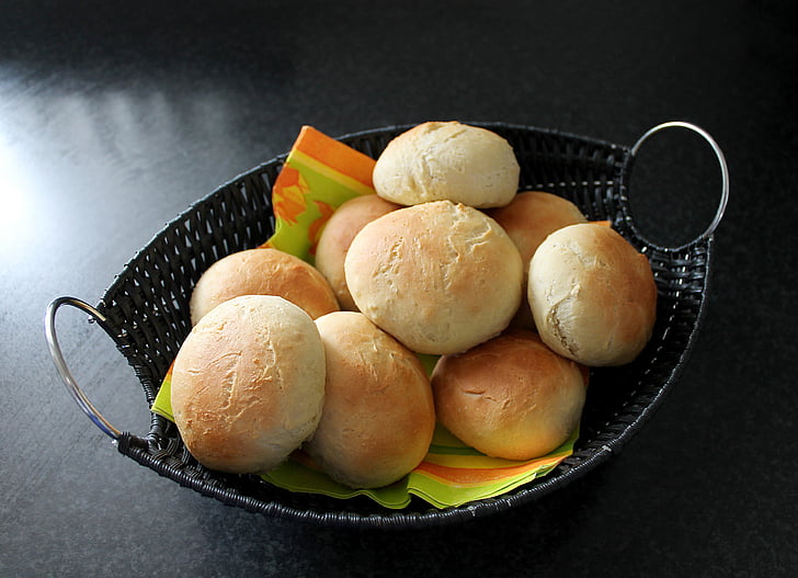 buns, freshly baked, bread, food, breakfast, homemade, snack