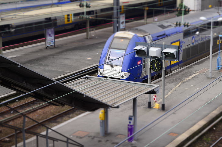SNCF, istasyonu, Tren, ter, seyahat, İskele, taşıma