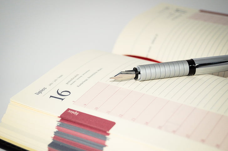 notebook-uri, stilouri, stilou, note, a scrie, birou, Calendar
