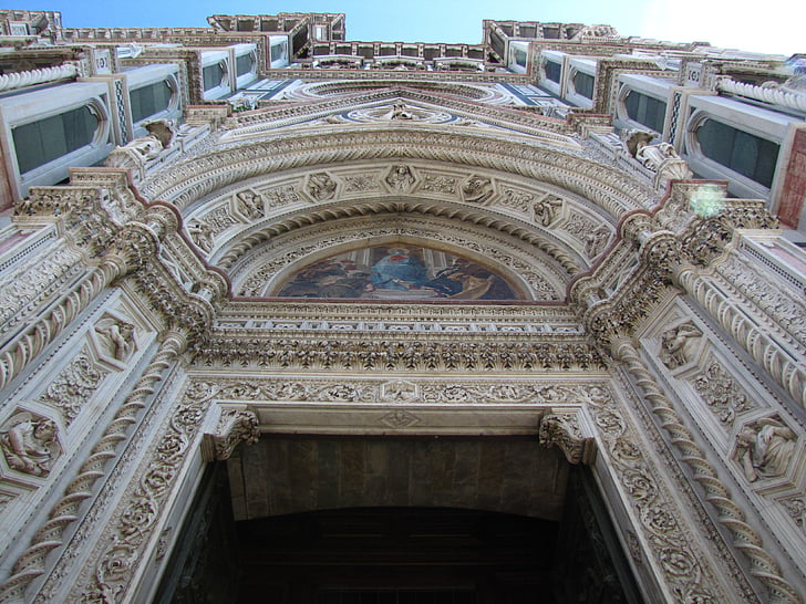 Florens, Dome, kyrkan, Trevligt, bedövning, centrala torcello di santa maria del fiore, arkitektur