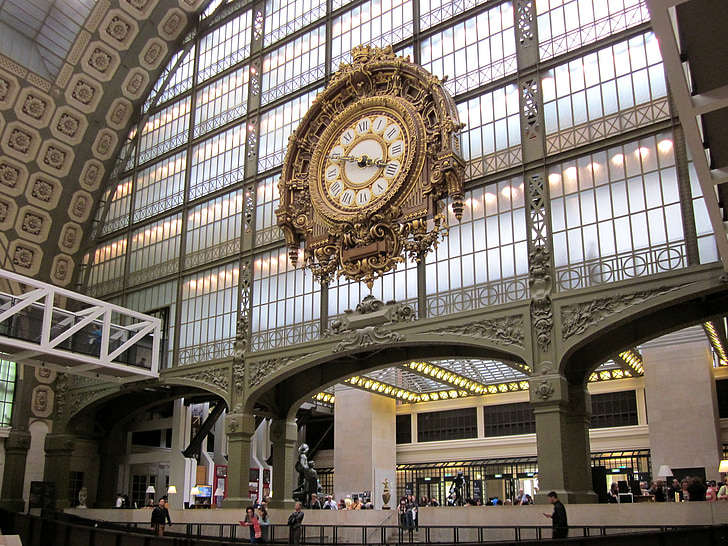 Museu d'Orsay, relógio, Paris, Museu, França, Orsay, hora