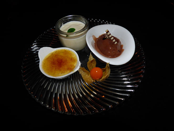 desertas, Crème brûlée, bruelee, saldus patiekalas, Prancūzų, karamelė, vanilės