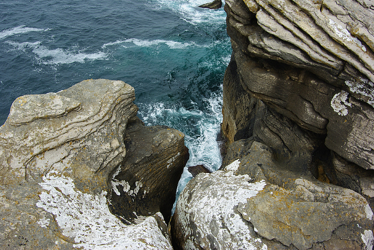 havet, Cliff, Rock, Costa, vågor, Portugal, vatten