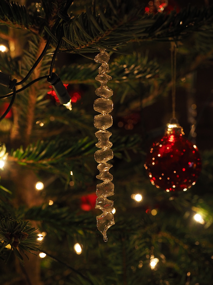ledenica, steklo nakit, božič, božični okraski, božični okraski, božični čas, weihnachtsbaumschmuck