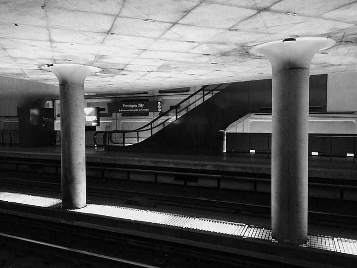 Subway, DC, preprava, vlak, stanica, Cestovanie, Washington