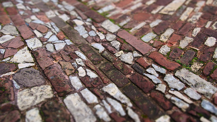 pierre, red, soil, roadway, pavement, mosaic