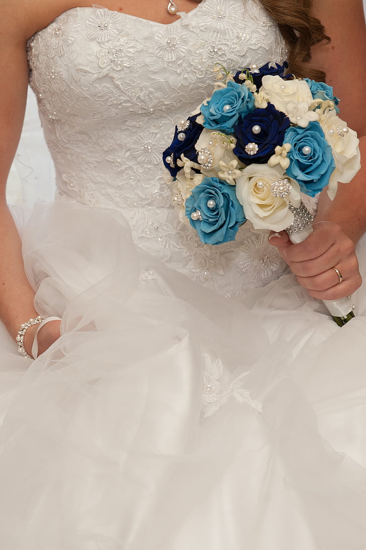 wedding, bouquet, flowers, bride