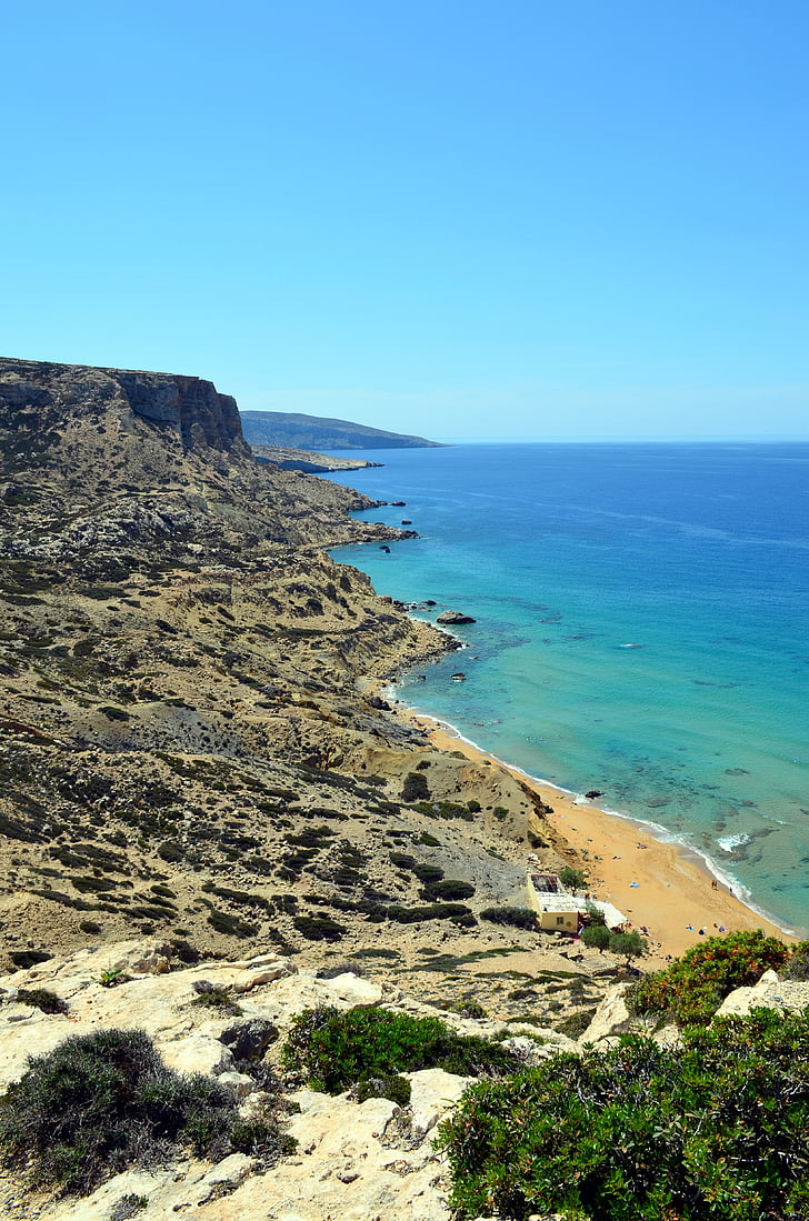 Matalas, Hellas, rød beach, Kreta, idyllisk, gresk øy, reservert