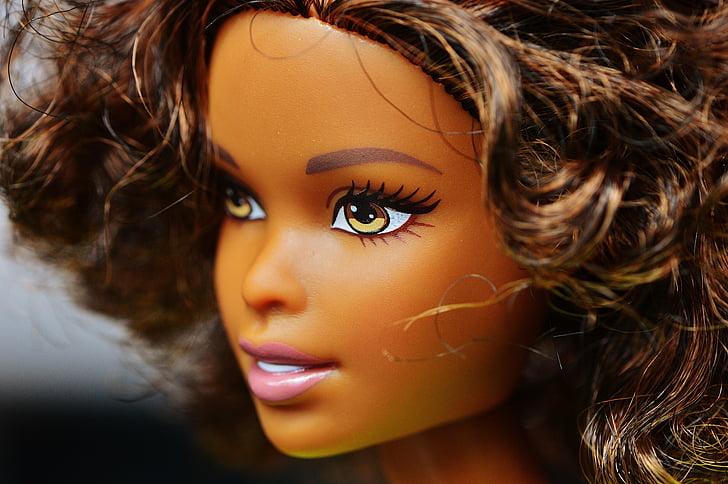 Barbie, Puppe, Gesicht, Puppe Gesicht, Spielwaren für Mädchen, Spielzeug, nur eine junge Frau