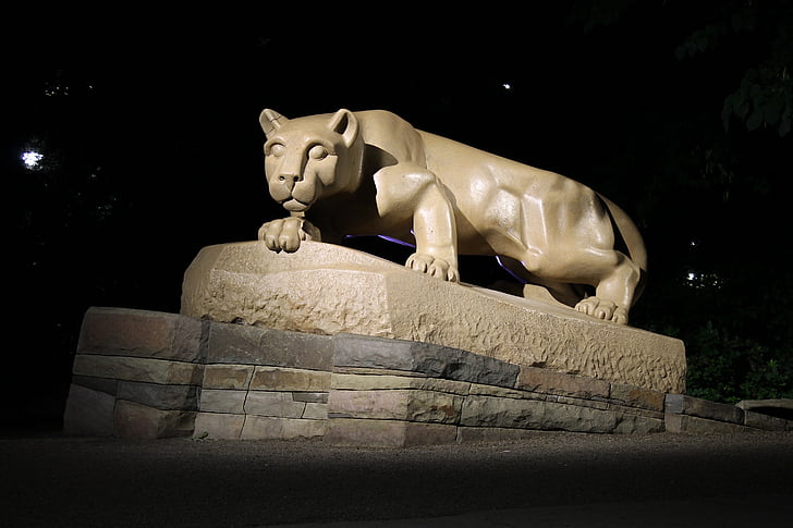 PSU, løve, Puma, State college, Penn state, helligdom, nat