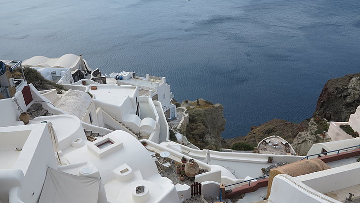 Santorini, Grècia, cases blanques