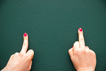 handen, groen, muur, behang, achtergrond, middelvinger, vinger