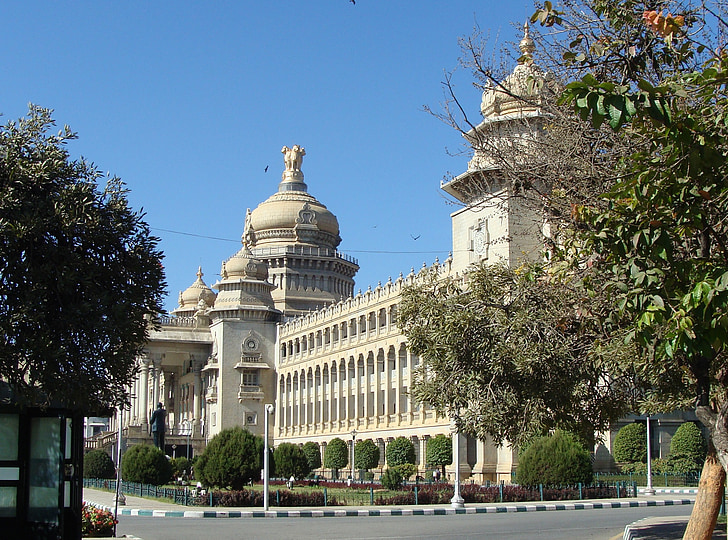 Vikasa soudha, Vidhana soudha, Bangalore, Inde, gouvernement, architecture, point de repère