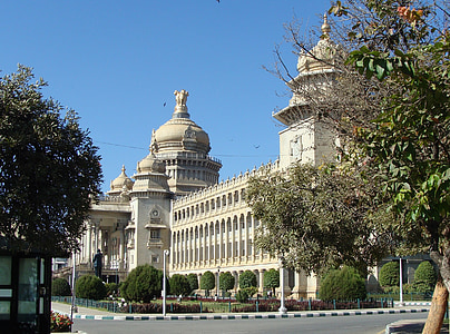 vikasa soudha, Vidhana soudha, Bangalore, India, regering, het platform, Landmark