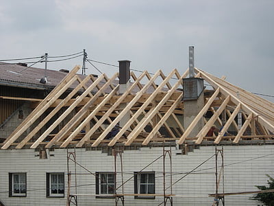 roof truss, build, site, house, construction Industry, architecture, roof