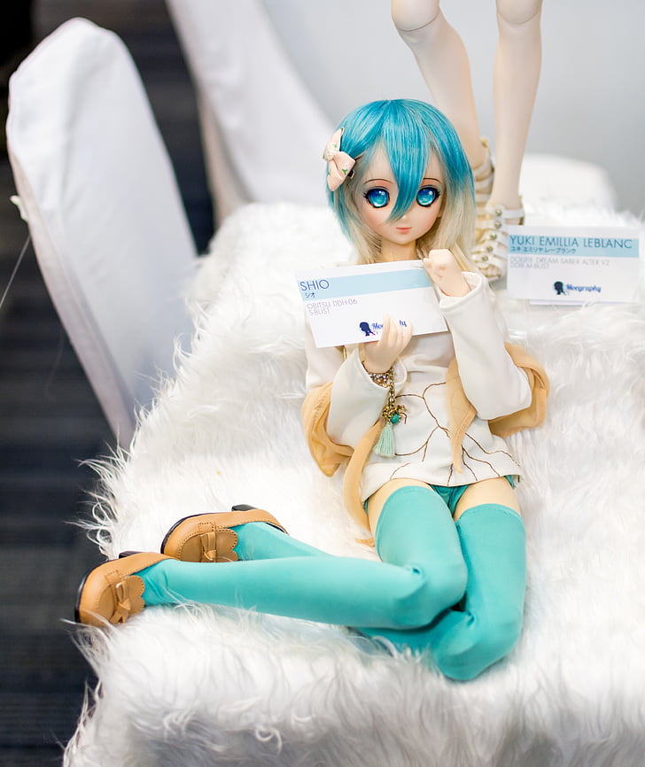 doll, dollfie, figure, toy, blue